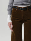 Lyra Wide Leg Crop Corduroy in Manuka