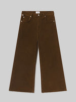 Lyra Wide Leg Crop Corduroy in Manuka
