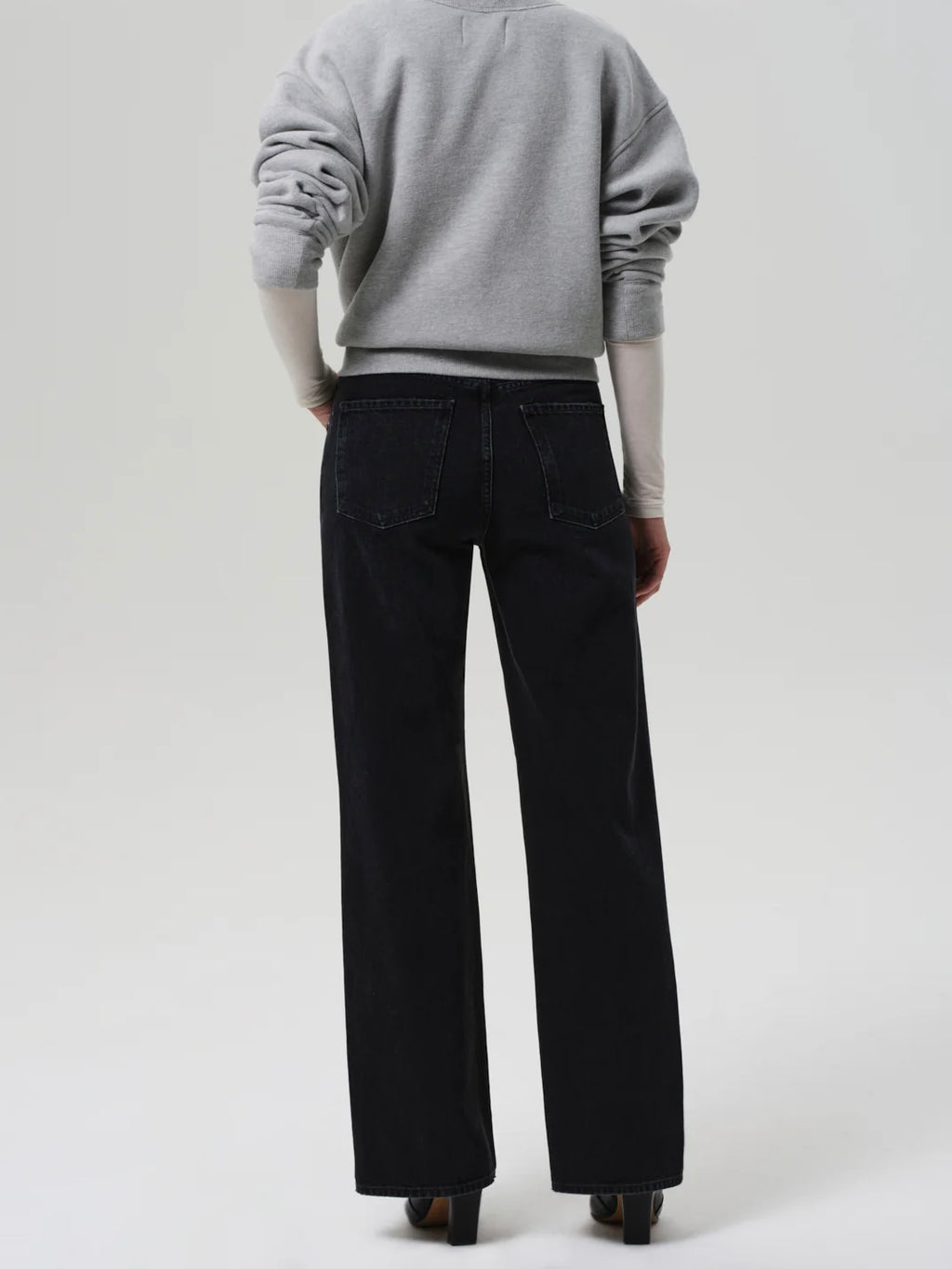 Annina High Rise Wide Leg 33" in Raine