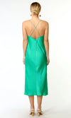 Sandra Strappy Slip Dress in Gumdrop Green