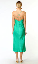Sandra Strappy Slip Dress in Gumdrop Green