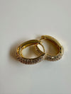 Addie Pave Oval Hoops in 14K Gold Plated
