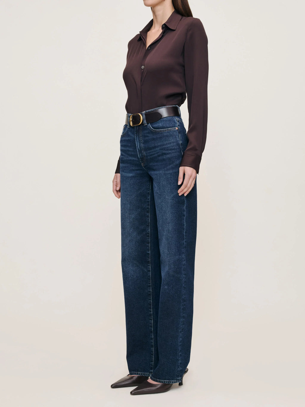 Karmine Refined Wide Leg in Dark Sea