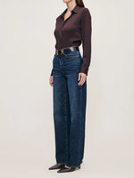 Karmine Refined Wide Leg in Dark Sea