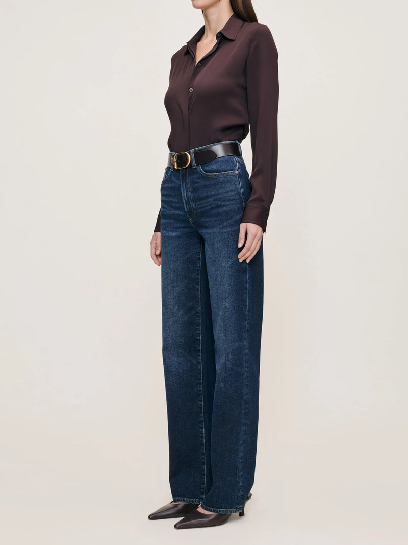 Karmine Refined Wide Leg in Dark Sea