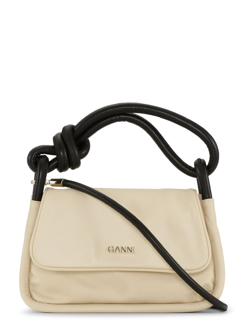 Knot Flap Over Bag in Pale Khaki
