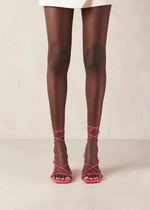 Bellini Leather Sandals in Neon Magenta