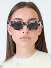 Donna Sunglasses in White Tortoise w/Grey Lenses