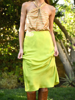 Bea Midi Skirt In Lime