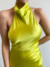 Joanne Silk Dress in Lime