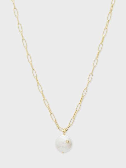 Reese Pearl Necklace in Gold