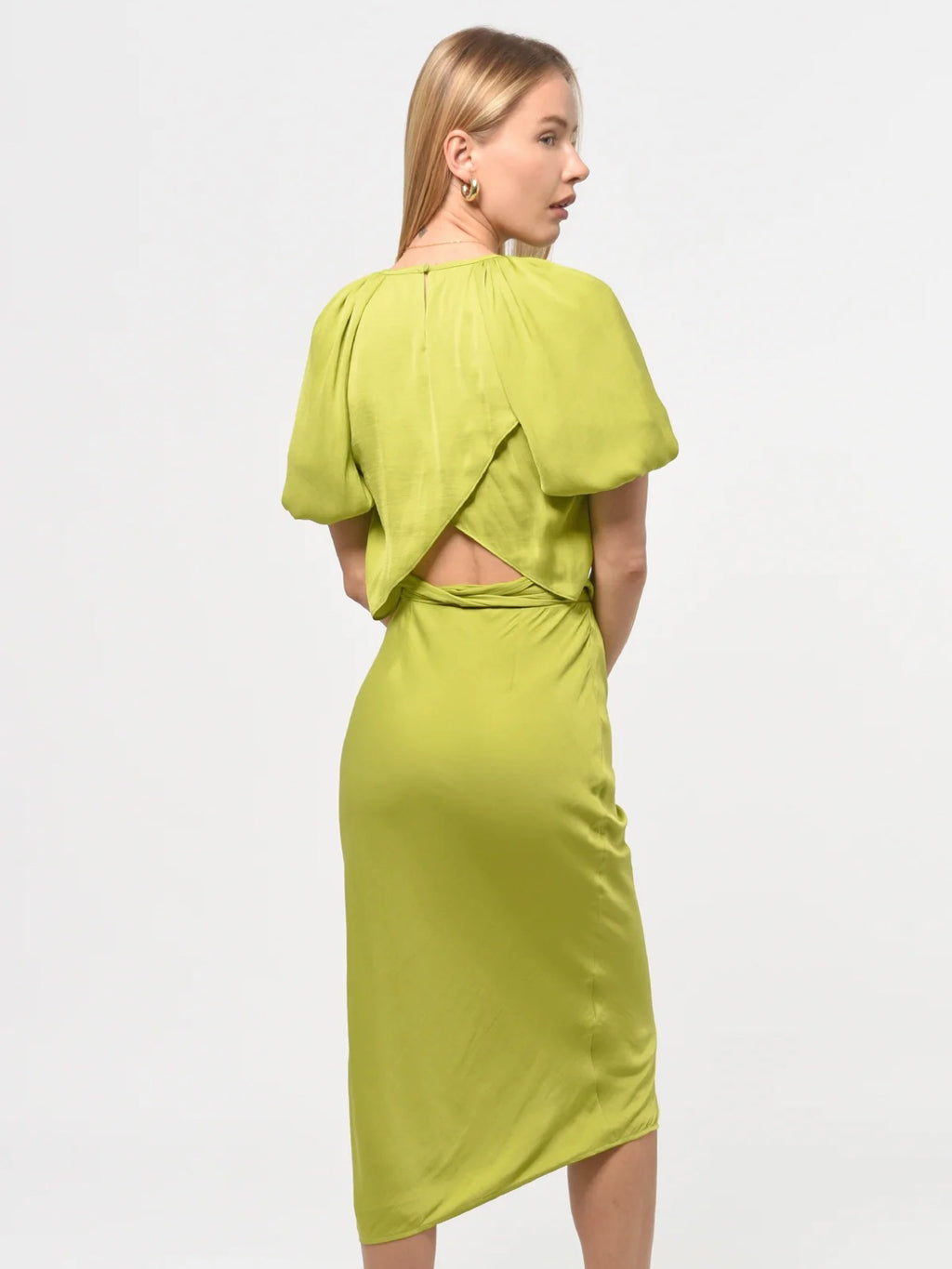 Bea Midi Skirt In Lime