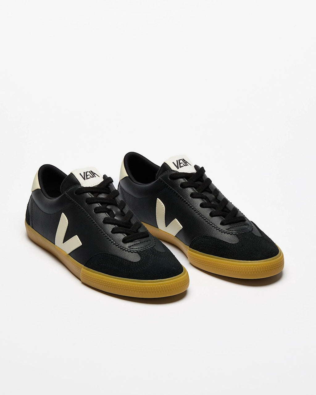 Volley O.T. Leather Shoe in Black Pierre