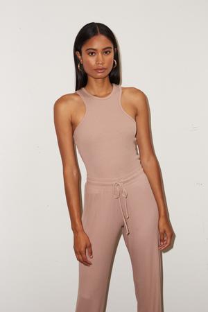 Ribbed Alissar Tank in Nude