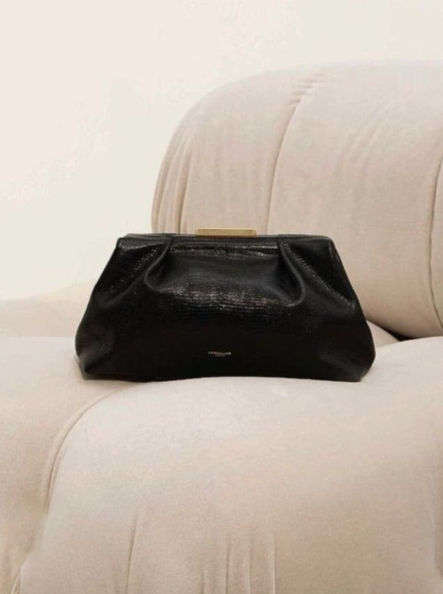 Florence Bag in Black Embossed Snake