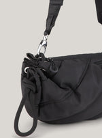 Quilted Drawstring Duffle Bag in Black