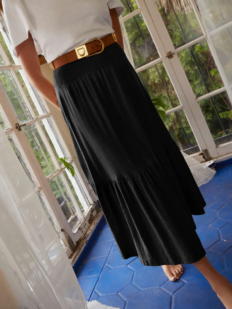 Yasmine Midi Skirt In Black