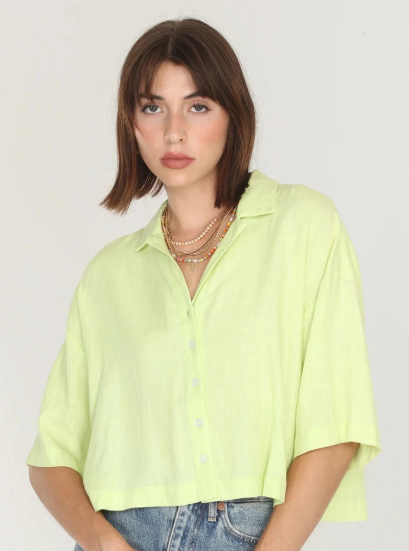 Pia Oversized Blouse in Celery