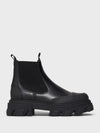 Calf Leather Low Chelsea Boot in Black