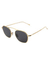 Bowery Sunglasses in Gold w/Grey Flat Lenses