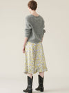Soft Wool Knit Cardigan in Heather Grey