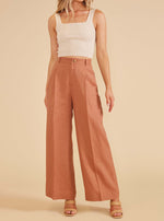 Dylan Wide Leg Pant In Amber