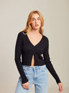 Teddy Ribbed Button Up Cardi