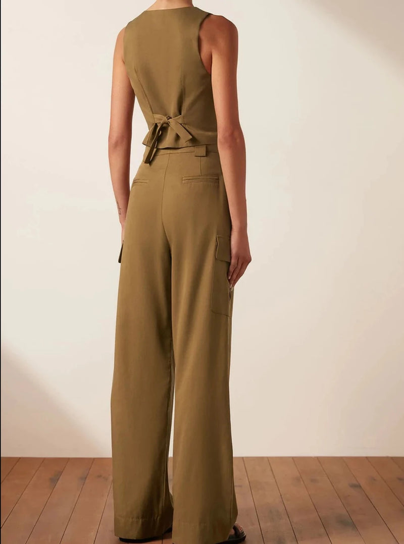 Utility Relaxed Pant in Tapenade