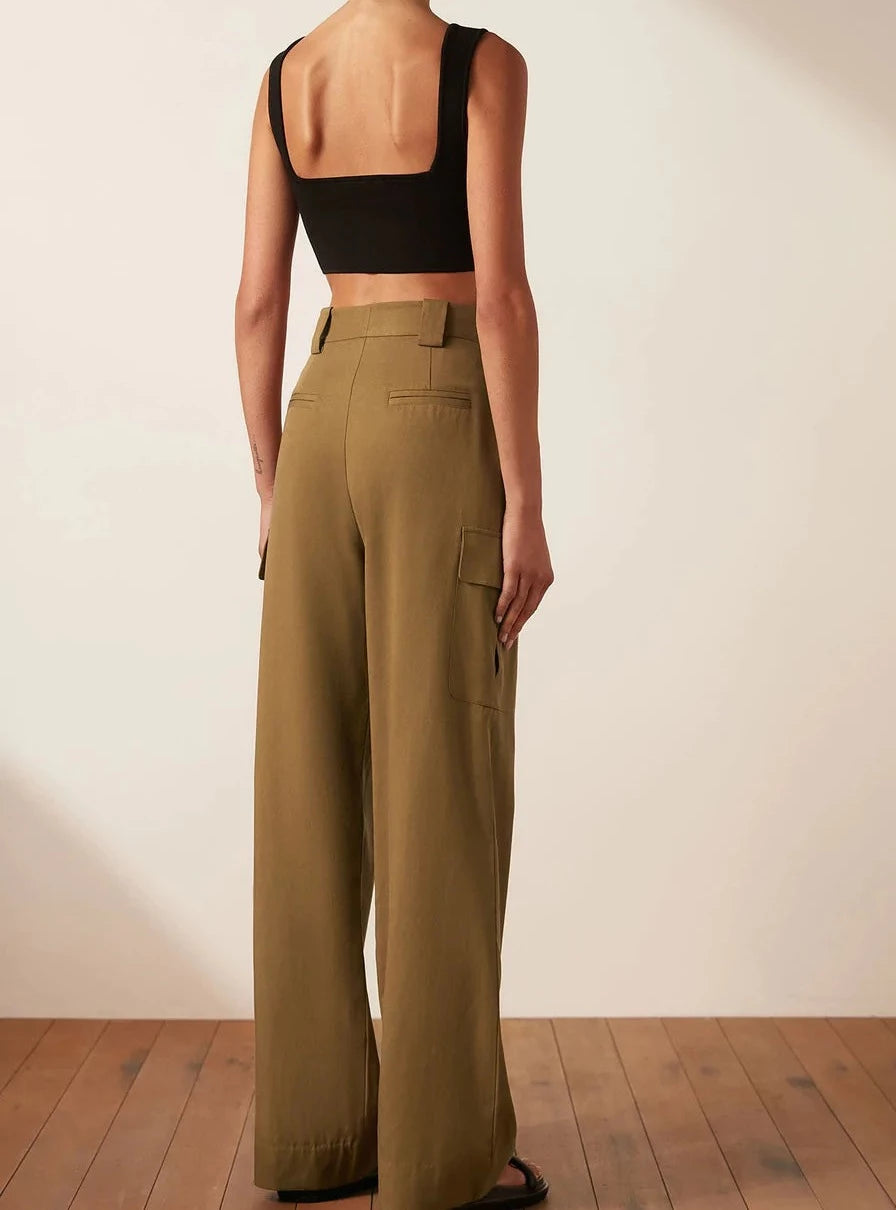 Utility Relaxed Pant in Tapenade
