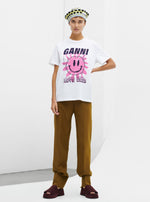 Love Club Tee in Bright White Pink
