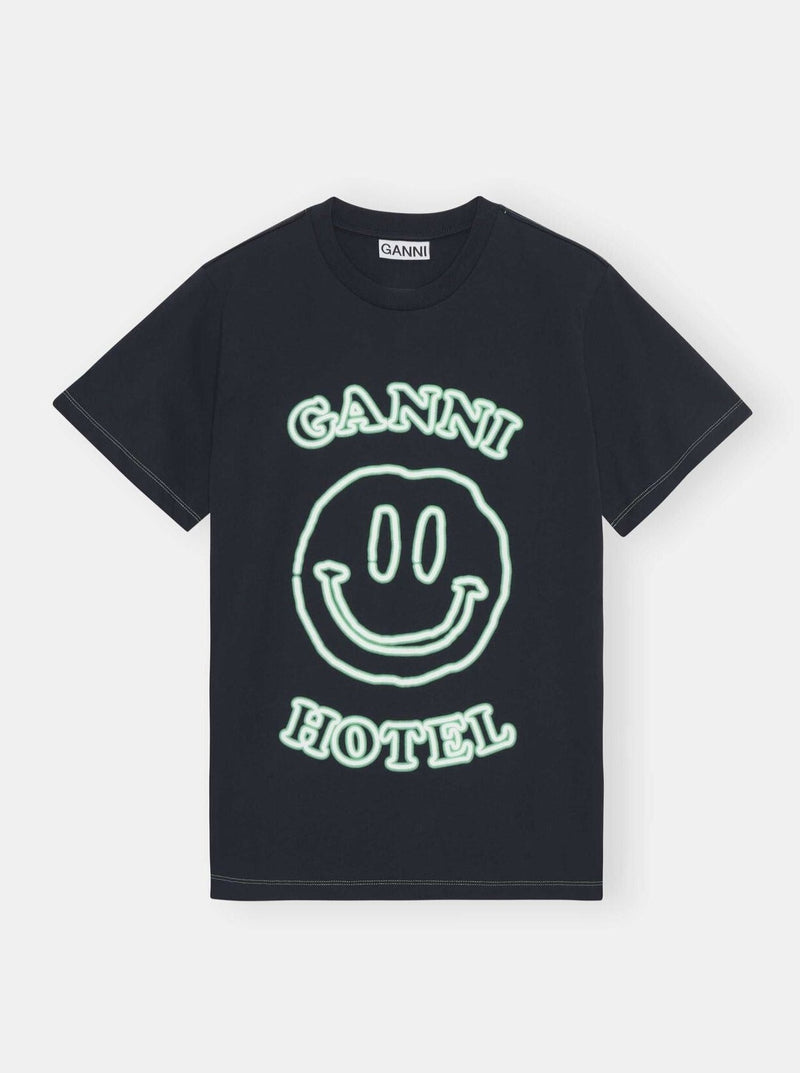 Ganni Hotel T-Shirt in Sky Captain