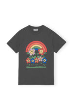 Relaxed Rainbow T-Shirt in Volcanic Ash