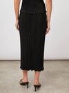 Stella Textured Midi Skirt in Black