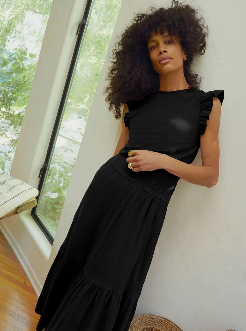 Yasmine Midi Skirt In Black