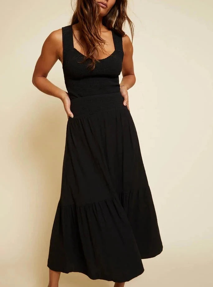 Yasmine Midi Skirt In Black