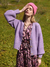 Wilma Drop Shoulder Cardigan in Lavender