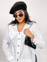 Soft Wool Beret in Black