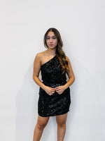 Sigrid Sequins Dress in Black