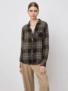 Hunter Shirt in Black Olive Ivory