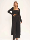 Stay Forever Rib Cardi in Black