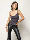 Desiree Cowl Neck Cami in Charcoal