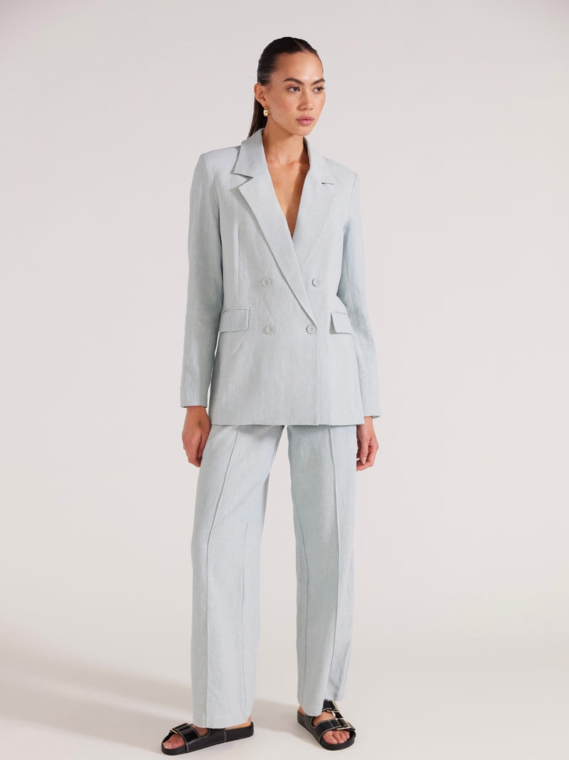Romee Blazer In Seafoam