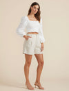 Adelyn Tailored Shorts in Natural
