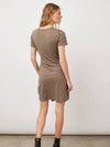 Edie Tie Waist T-shirt Dress in Canteen