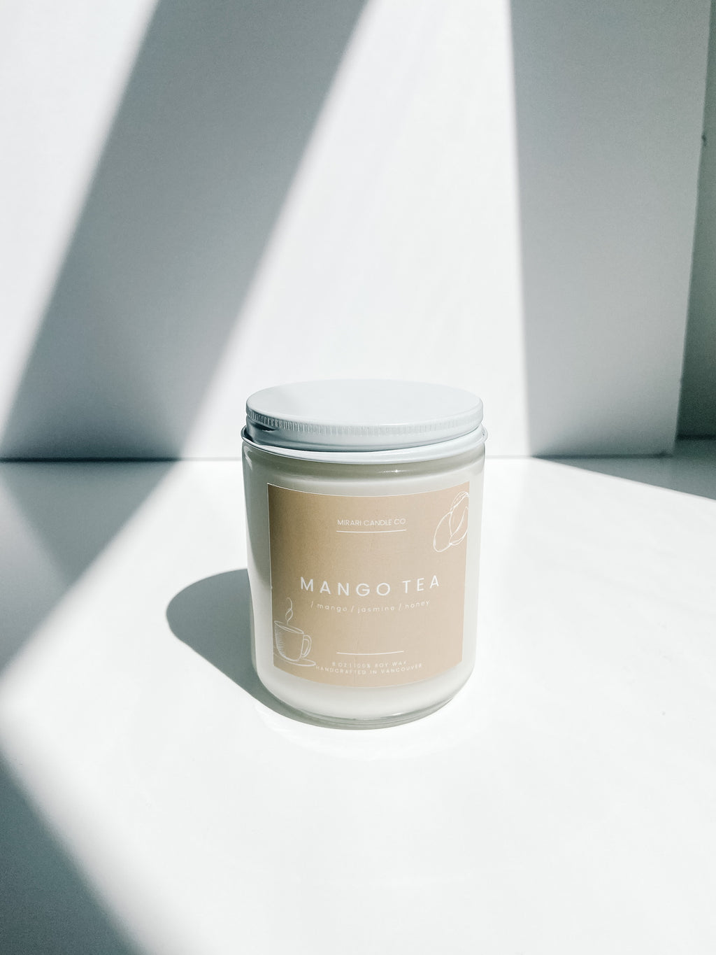 Mango Tea 8oz Candle | Mango + Jasmine + Honey