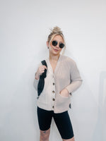 Miah Oversized Cardigan in Latte