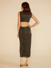 Emory Midi Dress in Gold