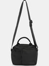 Recycled Tech Festival Top Handle Bag in Black