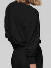 Cora Henley Sweatshirt in Black
