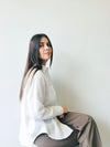 Zosia Button Up in Chalk